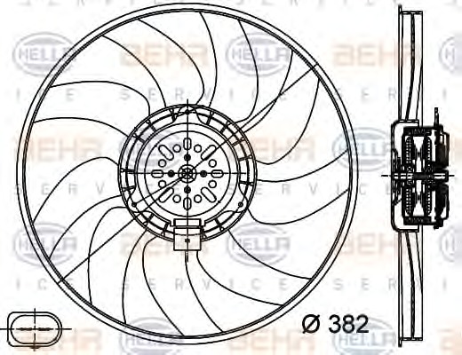 HELLA Ventilátor, vízhűtő 8EW351044-351