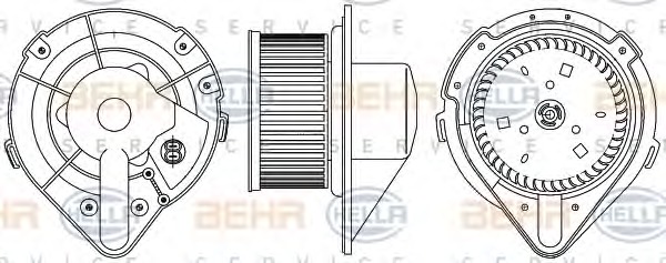 HELLA Ventilátor, utastér 8EW351044-371