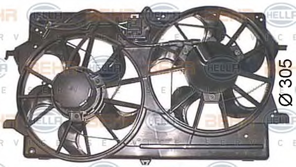 HELLA Ventilátor, vízhűtő 8EW351044-451