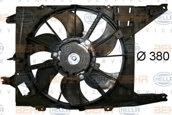 HELLA Ventilátor, vízhűtő 8EW351044-521