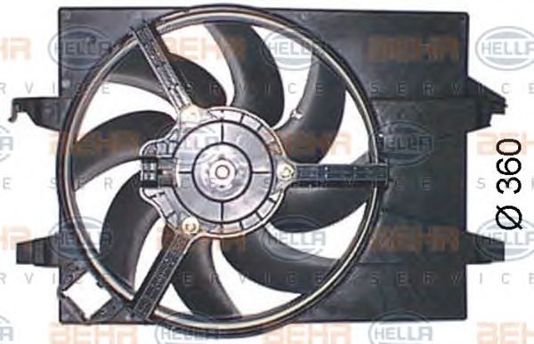 HELLA Ventilátor, vízhűtő 8EW351044-551