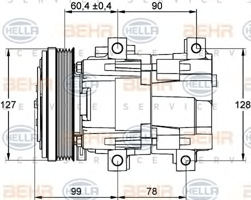 HELLA Klímakompresszor 8FK351113-081