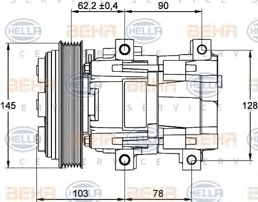 HELLA Klímakompresszor 8FK351113-101