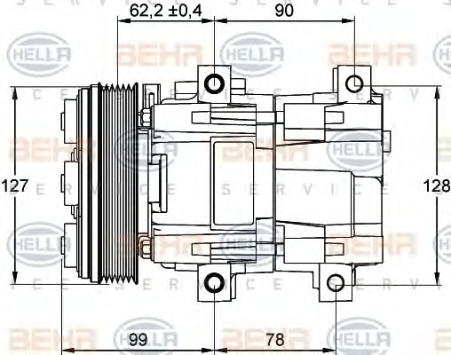 HELLA Klímakompresszor 8FK351113-131