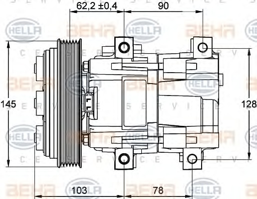 HELLA Klímakompresszor 8FK351113-171