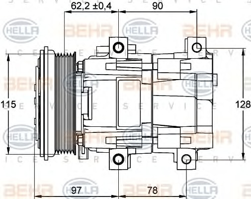 HELLA Klímakompresszor 8FK351113-191