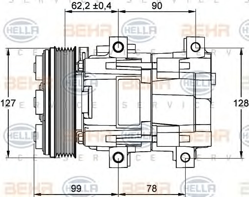 HELLA Klímakompresszor 8FK351113-231