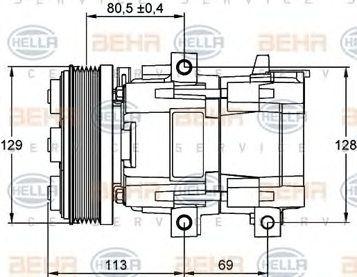 HELLA Klímakompresszor 8FK351113-241