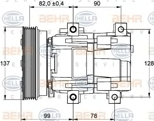 HELLA Klímakompresszor 8FK351113-281