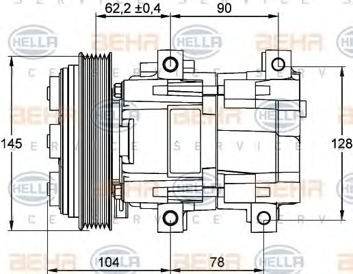 HELLA Klímakompresszor 8FK351113-361