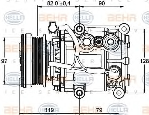 HELLA Klímakompresszor 8FK351113-371