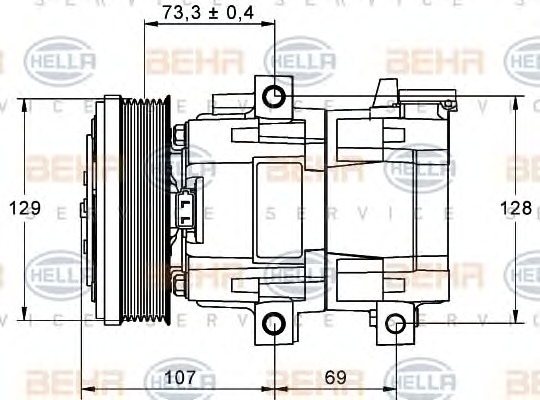 HELLA Klímakompresszor 8FK351113-381