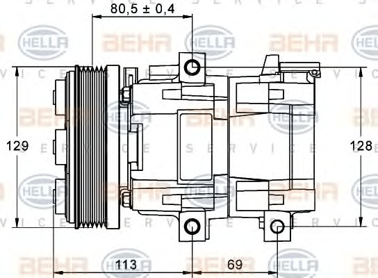 HELLA Klímakompresszor 8FK351113-391