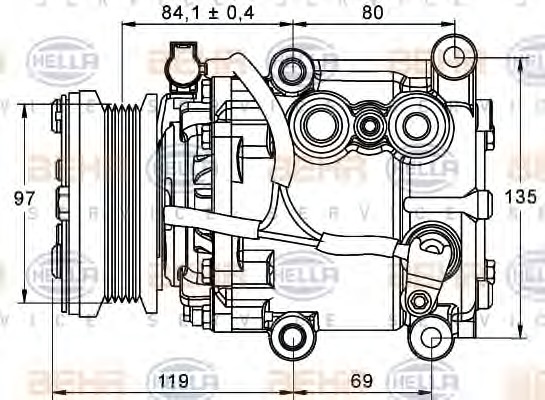 HELLA Klímakompresszor 8FK351113-401