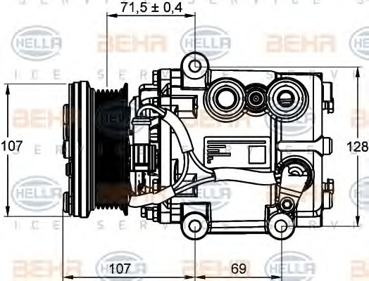 HELLA Klímakompresszor 8FK351113-421