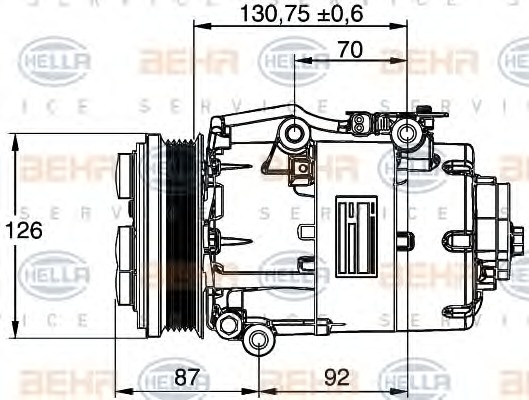 HELLA Klímakompresszor 8FK351113-441