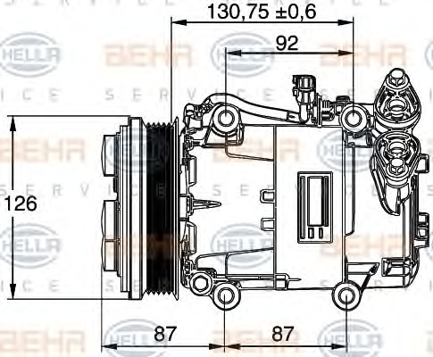 HELLA Klímakompresszor 8FK351113-451