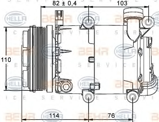 HELLA Klímakompresszor 8FK351113-461