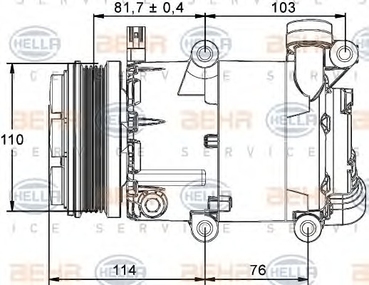 HELLA Klímakompresszor 8FK351113-471