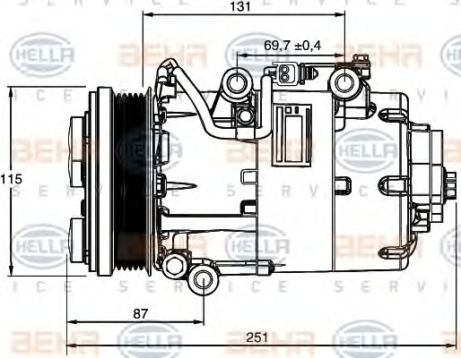 HELLA Klímakompresszor 8FK351113-481