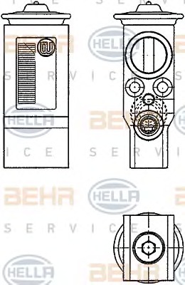 HELLA Tágulószelep, klímaberendezés 8UW351234-231