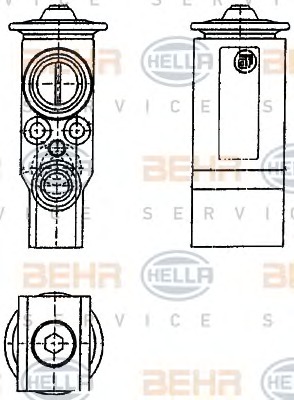 HELLA Tágulószelep, klímaberendezés 8UW351239-071