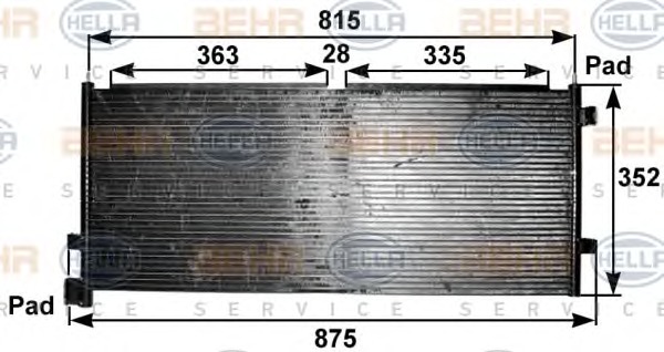 HELLA Klímahűtő 8FC351300-571