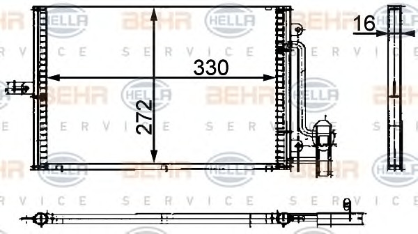 HELLA Klímahűtő 8FC351300-691