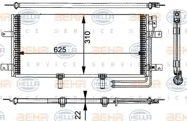 HELLA Klímahűtő 8FC351301-151