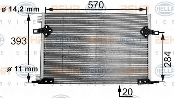 HELLA Klímahűtő 8FC351301-261