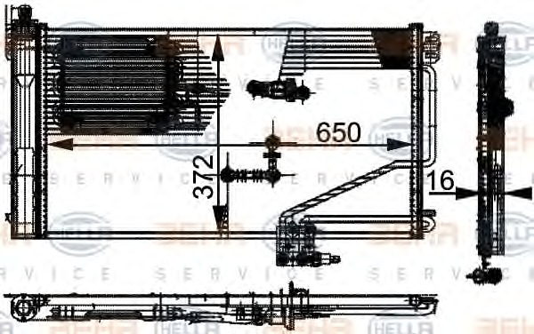 HELLA Klímahűtő 8FC351301-344