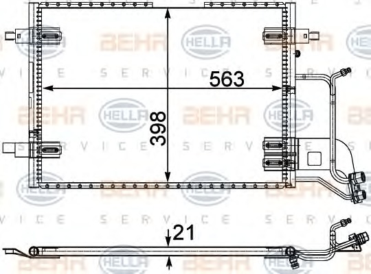 HELLA Klímahűtő 8FC351301-401