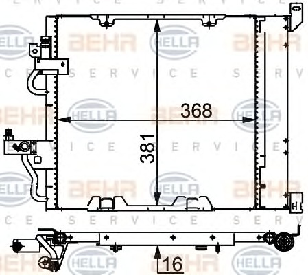 HELLA Klímahűtő 8FC351301-754