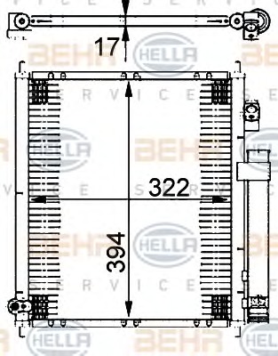 HELLA Klímahűtő 8FC351302-221