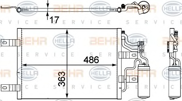 HELLA Klímahűtő 8FC351302-551