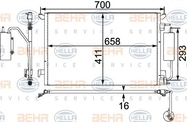 HELLA Klímahűtő 8FC351302-591