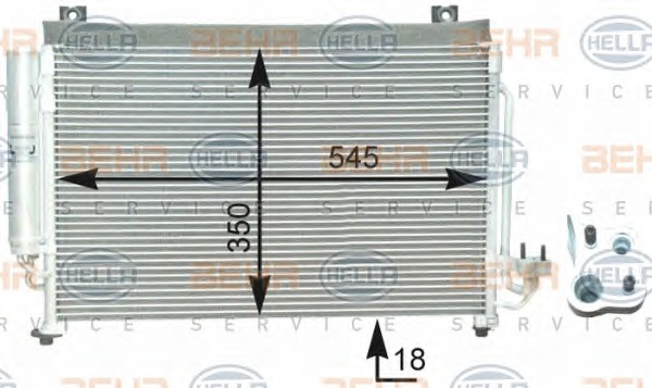 HELLA Klímahűtő 8FC351303-021