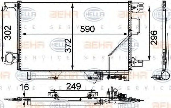 HELLA Klímahűtő 8FC351303-411