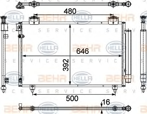 HELLA Klímahűtő 8FC351303-671