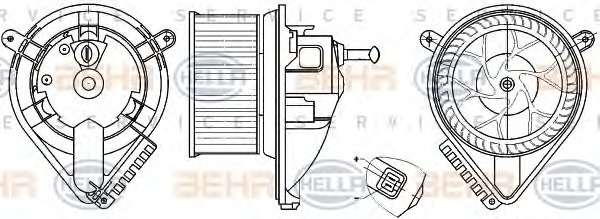 HELLA Ventilátor, utastér 8EW351304-021