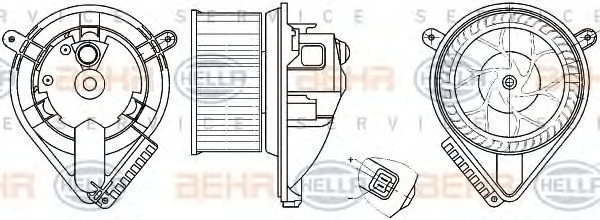 HELLA Ventilátor, utastér 8EW351304-041