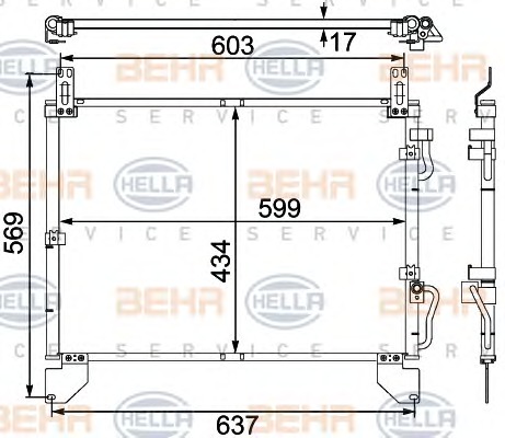 HELLA Klímahűtő 8FC351304-151