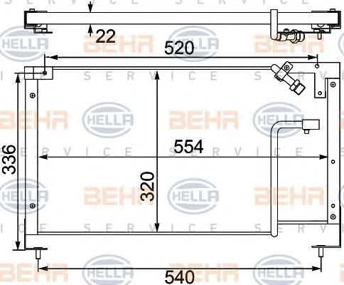 HELLA Klímahűtő 8FC351304-171