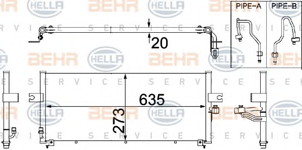 HELLA Klímahűtő 8FC351306-341