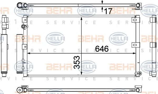 HELLA Klímahűtő 8FC351307-121