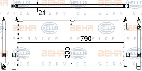 HELLA Klímahűtő 8FC351307-311