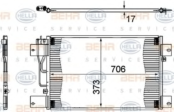 HELLA Klímahűtő 8FC351307-361