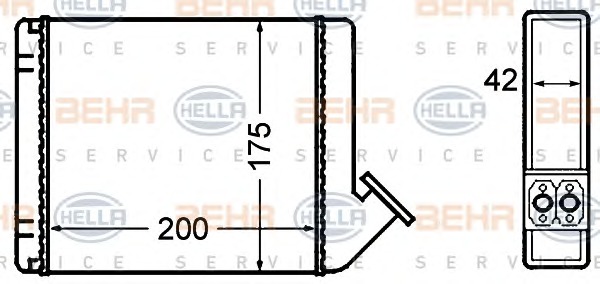 HELLA Fűtőradiátor 8FH351308-131