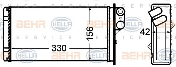 HELLA Fűtőradiátor 8FH351308-521