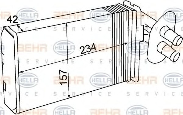 HELLA Fűtőradiátor 8FH351308-741